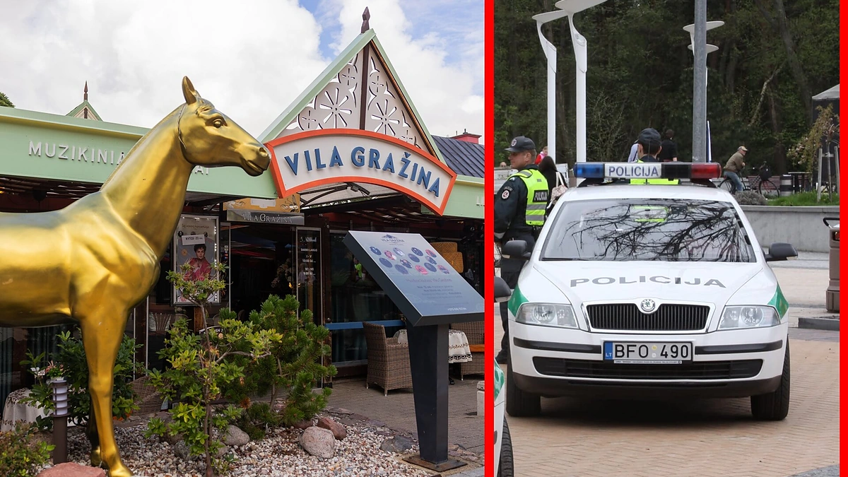 „Vila Gražina“, policija / Patricija Adamovič / BNS nuotr.