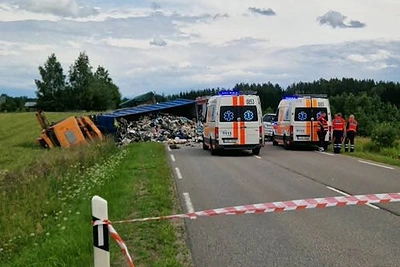 Avarija Vilniaus rajone, Ažulaukio kaime / 15min skaitytojo Juozo nuotr.