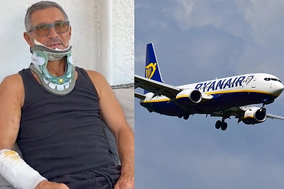 Pro lėktuvo langą vos neišsiurbtas keleivis liko priblokštas dėl „Ryanair“ pasiūlytos „kompensacijos“