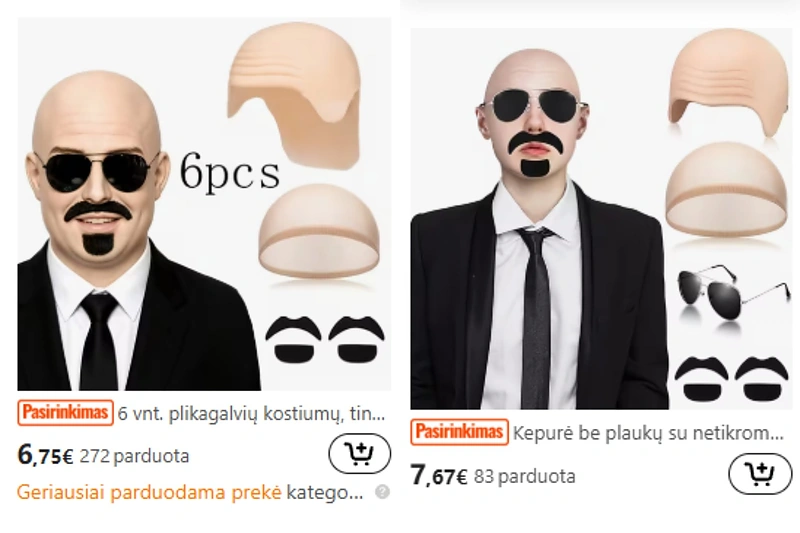Plikių kepurėlė „Temu“ / Ekrano nuotr.