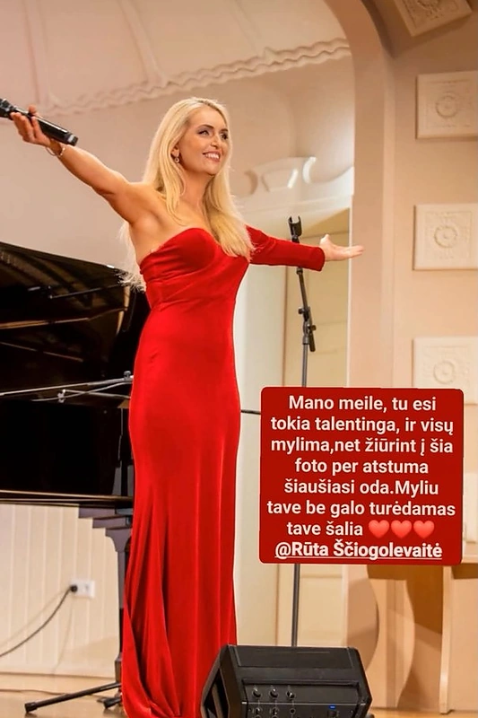 Rūtos Ščiogolevaitės mylimojo įrašas / Soc. tinklų nuotr.
