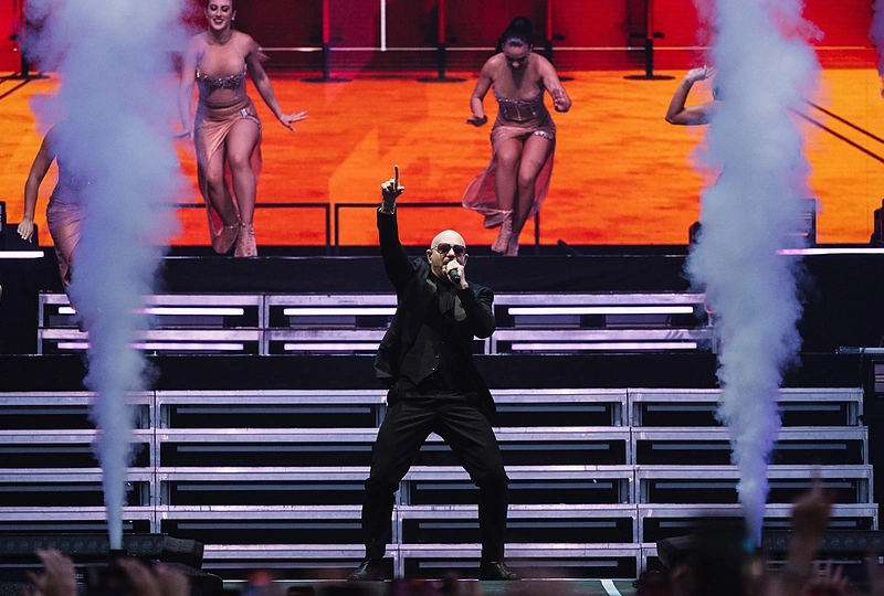 Pitbull koncerto Dariaus ir Girėno stadione Kaune akimirka / Lino Žemgulio nuotr.