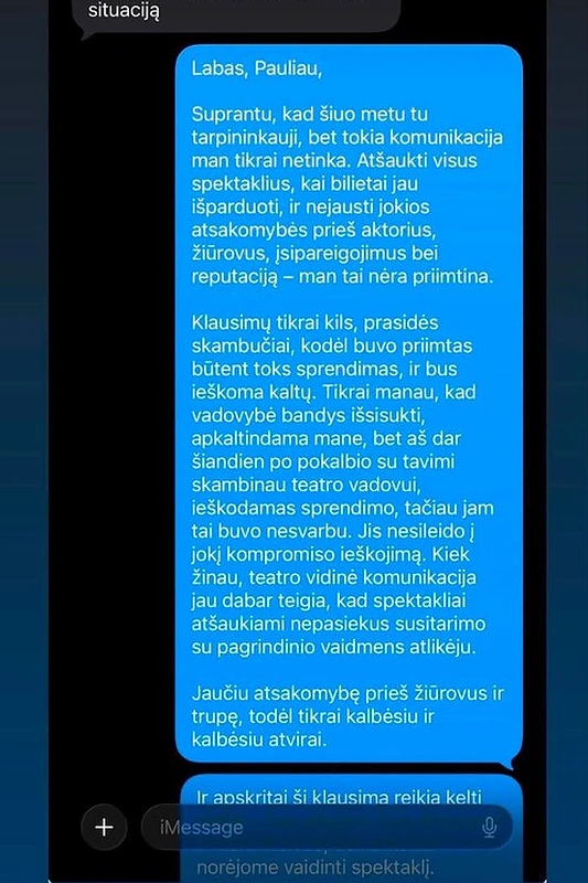 Tado Gryn susirašinėjimas / Ekrano nuotr.