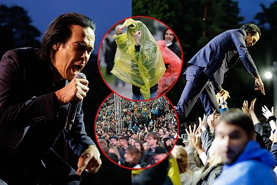 Nickas Cave’as su grupe Kalnų parke sukėlė „apokalipsę“: minios euforija ir „Tamsos princo“ įspėjimas