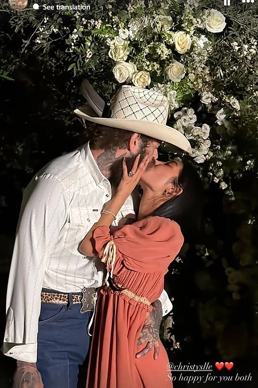 Post Malone su mylimąja Christy / „Instagram“ nuotr.
