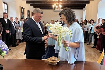 Valentino Tamulio ir Skaidrės Olberkaitės vestuvės / Aušros Malinauskienės nuotr.