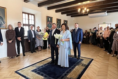 Valentino Tamulio ir Skaidrės Olberkaitės vestuvės / Aušros Malinauskienės nuotr.