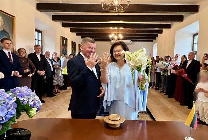 Valentino Tamulio ir Skaidrės Olberkaitės vestuvės / Aušros Malinauskienės nuotr.