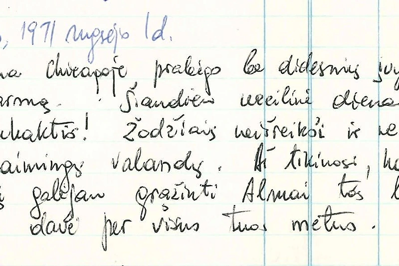 Valdo Adamkaus dienoraščio įrašas