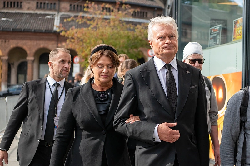 Gitanas ir Diana Nausėdos Haraldo V laidotuvėse / lrp.lt nuotr.