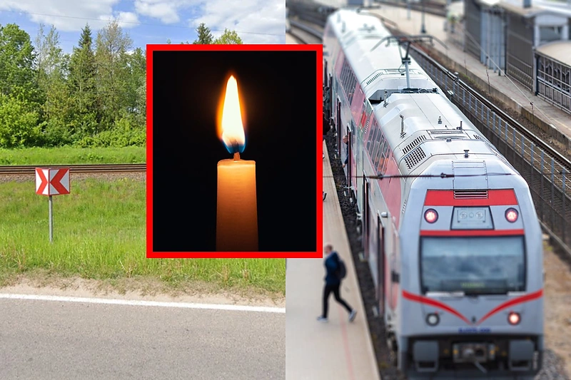 Traukinys, įvykio vieta / Shutterstock ir „LTG Link“ nuotr., stop kadras