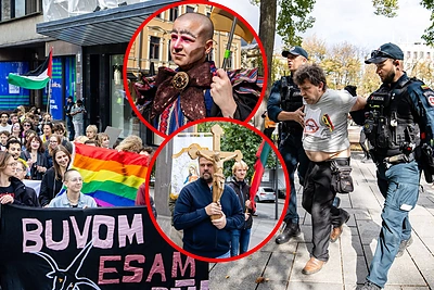 Laisvės alėją užplūdo „Kaunas Pride“ eitynės: prieš jas protestui susibūrė ne tik tikintieji, policija sulaikė rėksnį