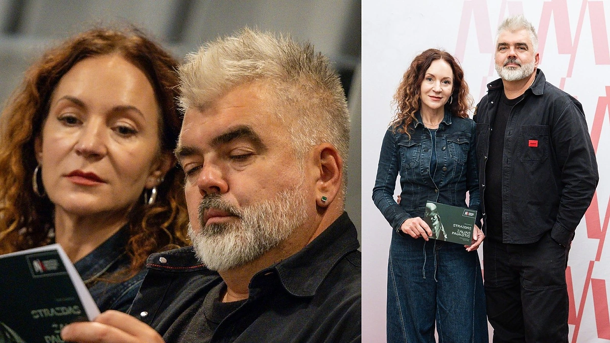 Livija Gradauskienė su vyru Marijum / Panevėžio muzikinio teatro nuotr.