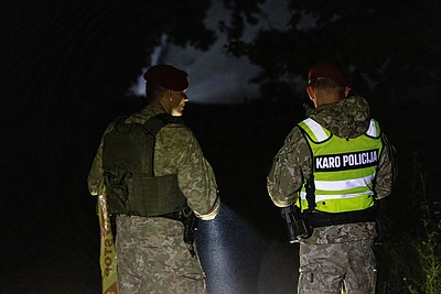 Karo policija Pratkūnų apylinkėse ieško drono / Pauliaus Peleckio / BNS nuotr.
