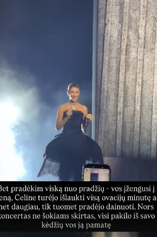 Makaliaus įraša iš Celine Dion koncerto / Soc. tinklų nuotr.