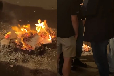 Nufilmavo, kaip Vilniuje viešai deginamas Koranas