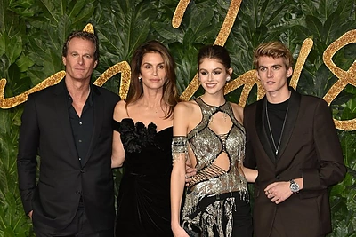 Rande Gerber, Cindy Crawford, Kaia Gerber ir Presley Gerber / Scanpix nuotr.