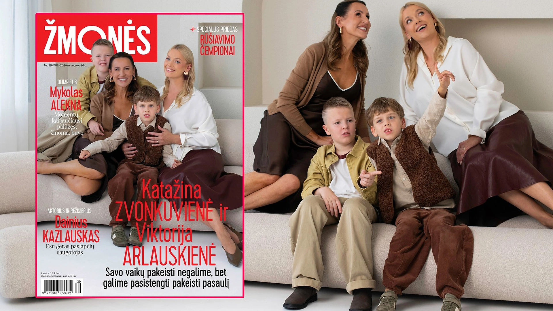 Katažina Zvonkuvienė ir Viktorija Arlauskienė su sūnumis / Astos Gindrėnės („Dobiliuko foto“) nuotrauka