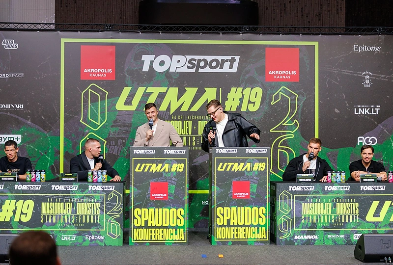 UTMA spaudos konferencija / Eriko Ovčarenko / BNS nuotr.
