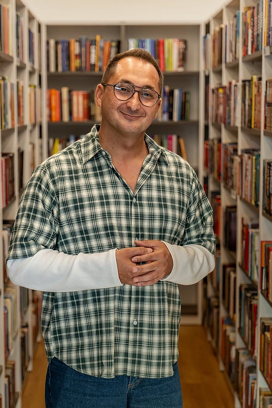 Susitikimas su Orijumi Gasanovu Klaipėdos Imanuelio Kanto viešosios bibliotekos „Kauno atžalyno“ padalinyje / Gintauto Beržinsko nuotr.