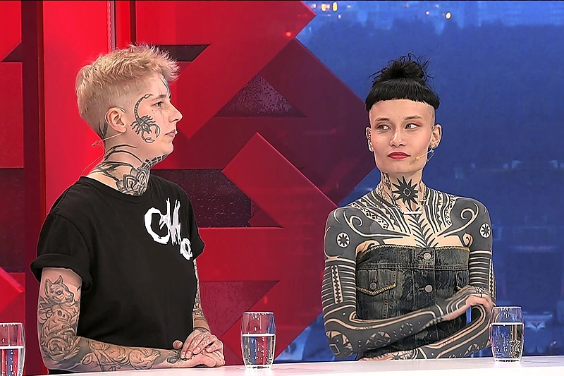 Tatuiruočių mėgėjai laidoje „Už ar prieš?“ / LNK nuotr.